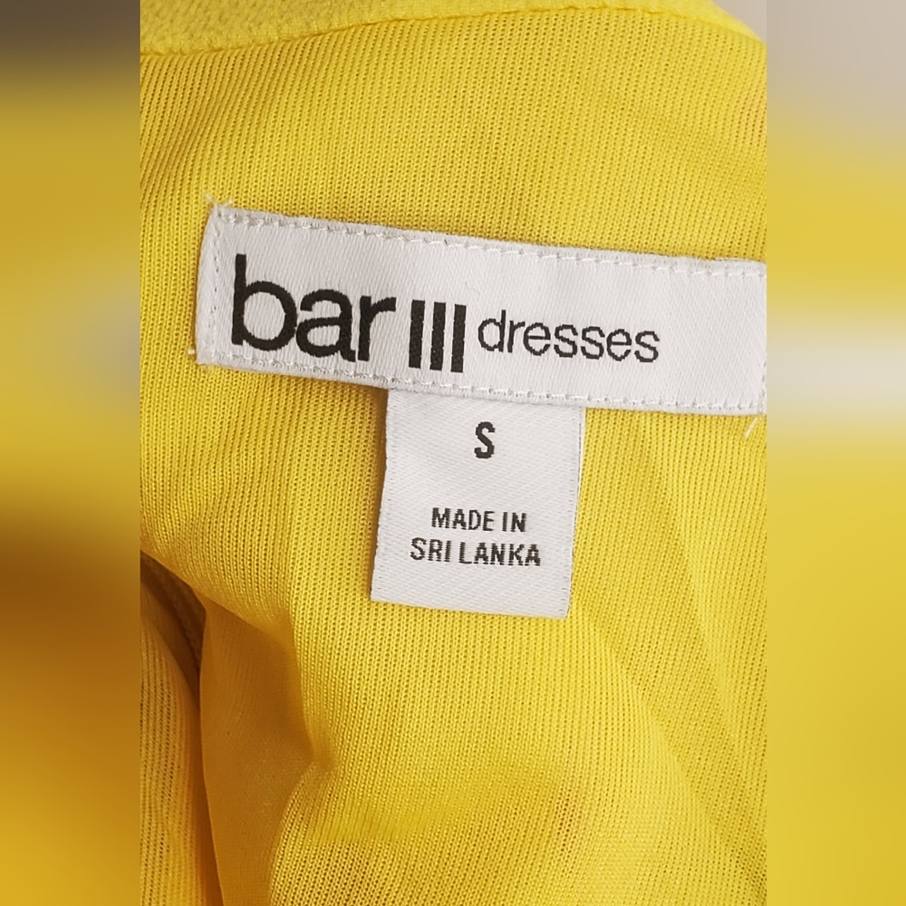 Bar III -Size S-Sunny Yellow Floral "Dandelion" Dress - Picture 10 of 13